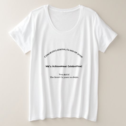 Individuelle Name Graduation Party Class of 2029 Große Größe T-Shirt (Design vorne)