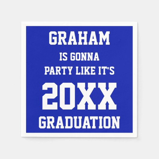 Individuelle Name Graduation Party Ideas Serviette (Vorderseite)