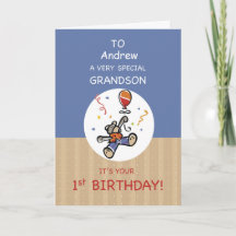 Individuelle Name Grandson 1. Teddy Bar Balloon