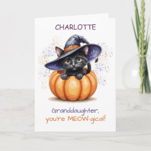 Individuelle Name Grandtochter Halloween Niedliche Karte