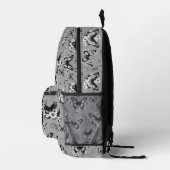 Individuelle Name Grau Butterfly Backpack Bedruckter Rucksack (Rechts)