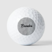 Individuelle Name-Grauleder Golfball (Vorderseite)