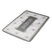 Individuelle Name Gray 4-Sterne-Imitate Hexagon Ti Badematte (Schrägansicht)