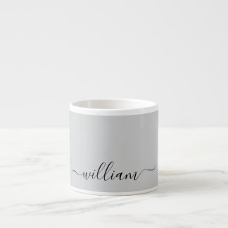 Individuelle Name Gray Espresso Tasse