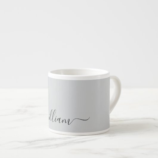 Individuelle Name Gray Espresso Tasse (Vorderseite Rechts)