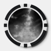 Individuelle Name Gray Monochrome Pokerchips (Vorderseite)