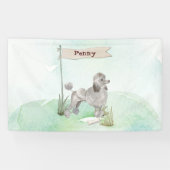 Individuelle Name Gray Poodle Haustier Hund Banner (Horizontal)
