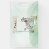 Individuelle Name Gray Poodle Haustier Hund Banner (Vertikal)