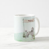 Individuelle Name Gray Poodle Haustier Hund Kaffeetasse (VorderseiteRechts)
