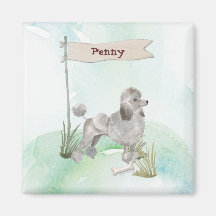 Individuelle Name Gray Poodle Haustier Hund