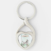 Individuelle Name Gray Poodle Haustier Hund Schlüsselanhänger (Vorderseite)