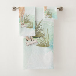 Individuelle Name Great Dane Pet Hund Badhandtuch Set