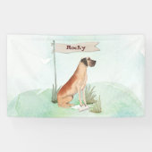 Individuelle Name Great Dane Pet Hund Banner (Horizontal)