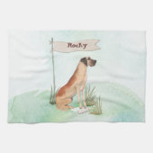 Individuelle Name Great Dane Pet Hund Geschirrtuch (Horizontal)