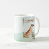 Individuelle Name Great Dane Pet Hund Kaffeetasse (VorderseiteRechts)