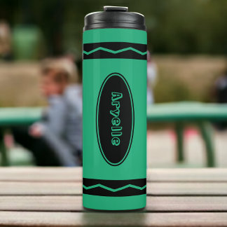 Individuelle Name Green Crayon Travel Mug Drink Tu Thermosbecher