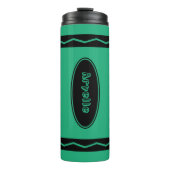 Individuelle Name Green Crayon Travel Mug Drink Tu Thermosbecher (Vorderseite)