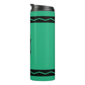 Individuelle Name Green Crayon Travel Mug Drink Tu Thermosbecher (Nach rechts gedreht)