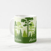 Individuelle Name Green Forest Kaffeetassen (Vorderseite Links)