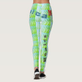 Individuelle Name Green Leggings (Rückseite)