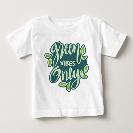 Individuelle Name Green Vibes Baby T-shirt (Vorderseite)