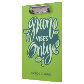 Individuelle Name Green Vibes Klemmbrett (Links)