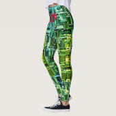 Individuelle Name Green Workout Leggings (Links)