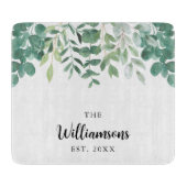 Individuelle Name Greenery Schneidebrett (Vorderseite)