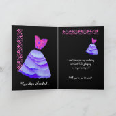 INDIVIDUELLE NAME Greeter Einladung LILA Gown (Innenseite)