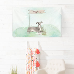Individuelle Name Greyhound Pet Dog Banner
