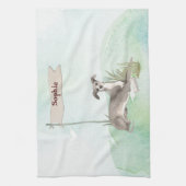 Individuelle Name Greyhound Pet Dog Geschirrtuch (Vertikal)