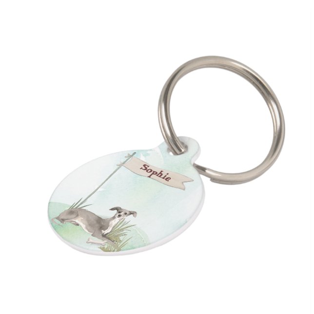 Individuelle Name Greyhound Pet Dog Haustiermarke (Seite)