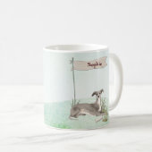 Individuelle Name Greyhound Pet Dog Kaffeetasse (VorderseiteRechts)