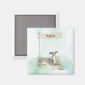 Individuelle Name Greyhound Pet Dog Magnet (Vorderseite/Rückseite)
