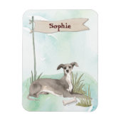 Individuelle Name Greyhound Pet Dog Magnet (Vertikal)