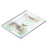 Individuelle Name Greyhound Pet Dog Notizblock (Linke Seite)