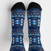 Individuelle Name griechischer Böse Augapfel Socken (Oben)