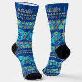 Individuelle Name griechischer Böse Augapfel Socken (Gewinkelt)