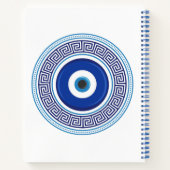 Individuelle Name Griechisches Muster Evil Eye Naz Notizblock (Rückseite)