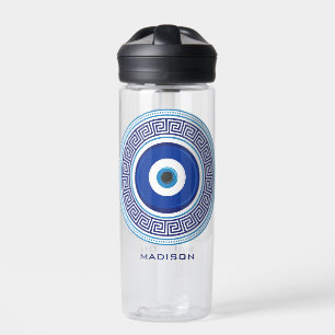 Individuelle Name Griechisches Muster Evil Eye Naz Trinkflasche