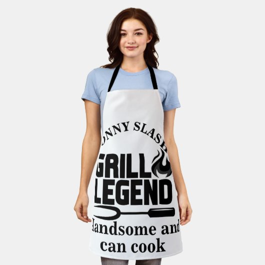 Individuelle Name Grill-Legende Koch Schürze (Getragen)