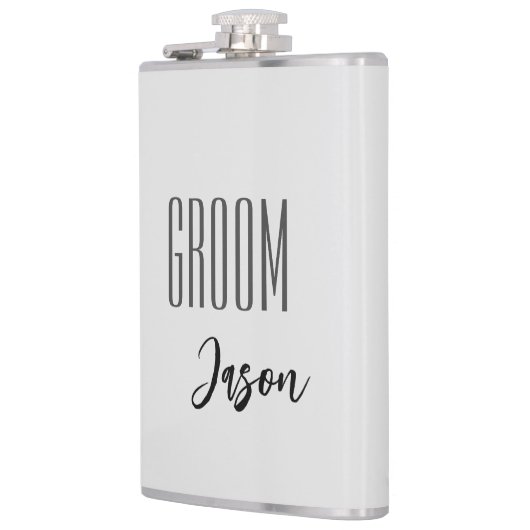 Individuelle Name Grooves Flask Flachmann (Links)