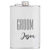 Individuelle Name Grooves Flask Flachmann (Vorderseite)
