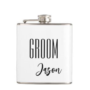 Individuelle Name Grooves Flask Flachmann