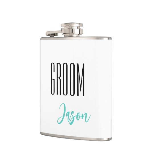 Individuelle Name Grooves Flask Flachmann (Links)