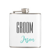 Individuelle Name Grooves Flask Flachmann (Vorderseite)