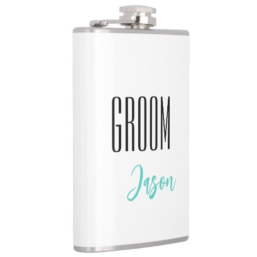 Individuelle Name Grooves Flask Flachmann (Rechts)