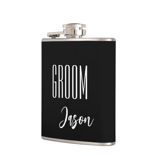 Individuelle Name Grooves Flask Flachmann (Links)