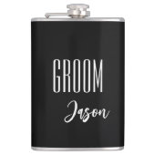 Individuelle Name Grooves Flask Flachmann (Vorderseite)