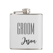 Individuelle Name Grooves Flask Flachmann (Vorderseite)